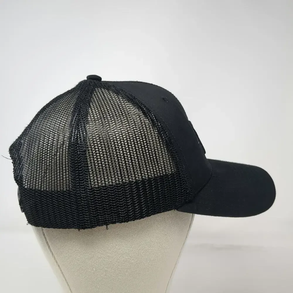 Varsity All Star Trucker Hat Black One Size Mesh Back Snapback Curved Brim